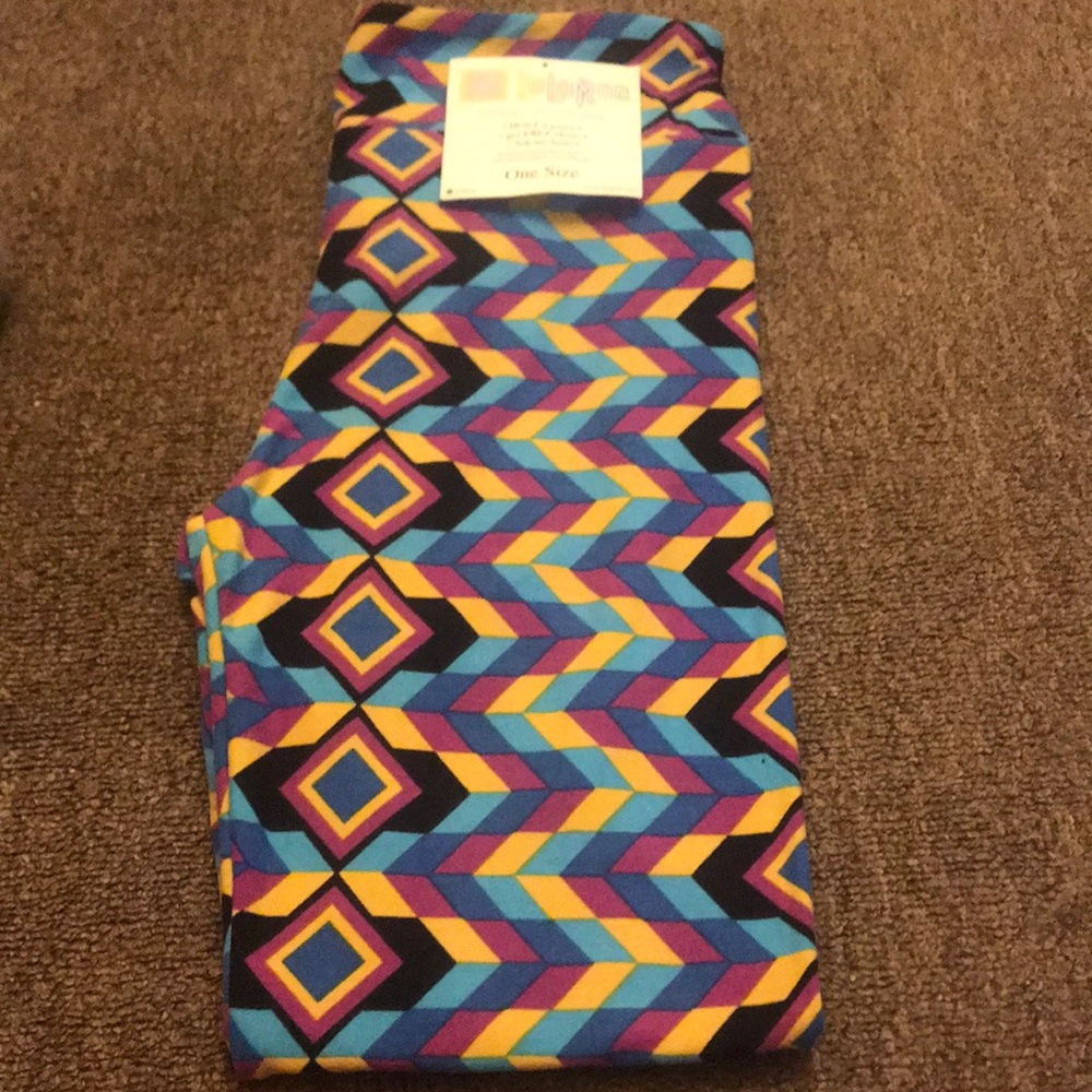 Lularoe os leggings triangle multi design NEW